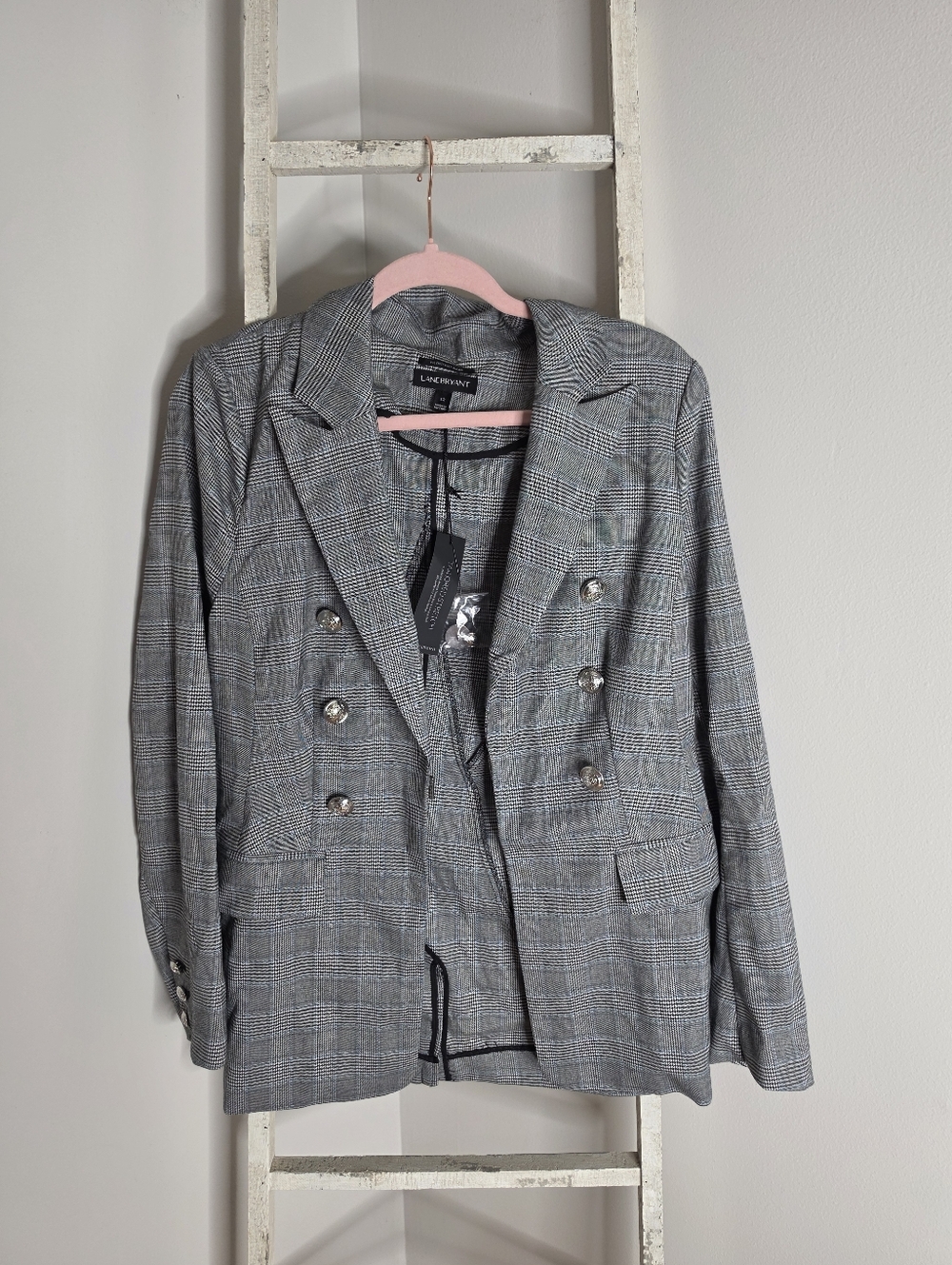 Lane Bryant NWT Women's 12 Plaid The Bryant Blazer